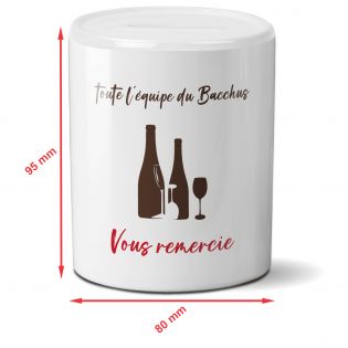 Tirelire pourboire - Tips - Logo - Personnalisable avec votre logo - Restaurant, bar, commerce