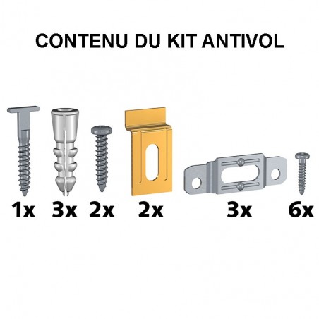 KIT Antivol complet pour cadre bois NEWLY