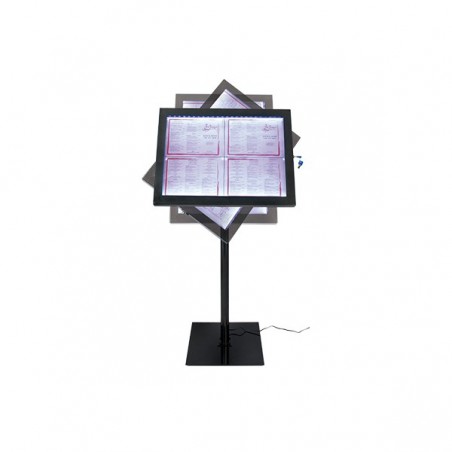 Porte-Menu Led Black Star