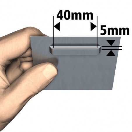 Attache Dibond 70 x 70 mm : max 3 kg 