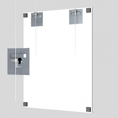 Attache Dibond 100 x 100 mm : max 6 kg 