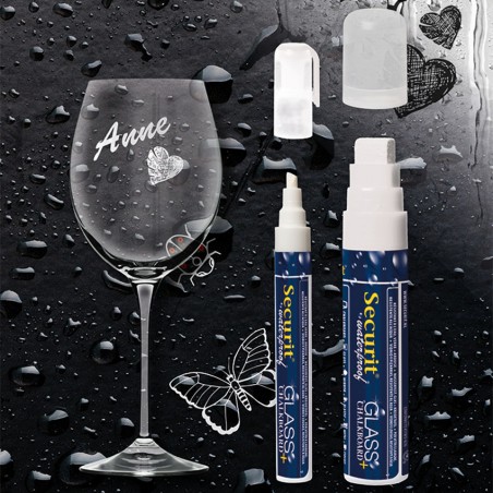 2 feutres craie blanc waterproof