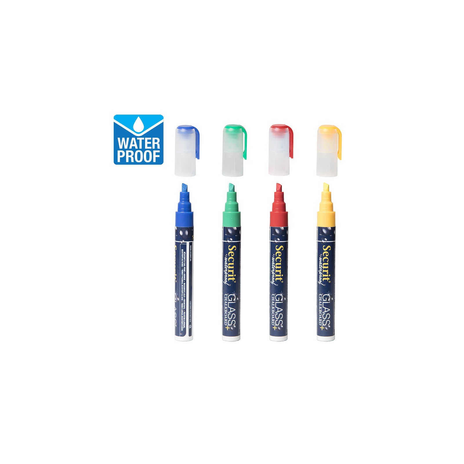 4 feutres craie couleur waterproof