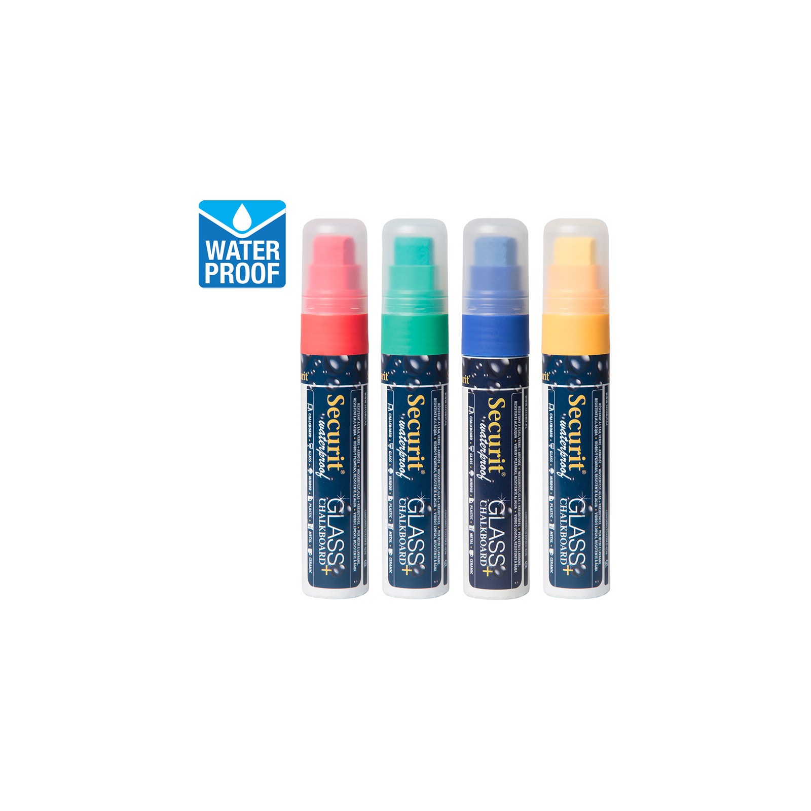 4 feutres craie couleur waterproof