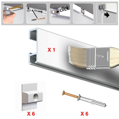 Rail cimaise Artiteq Click Rail