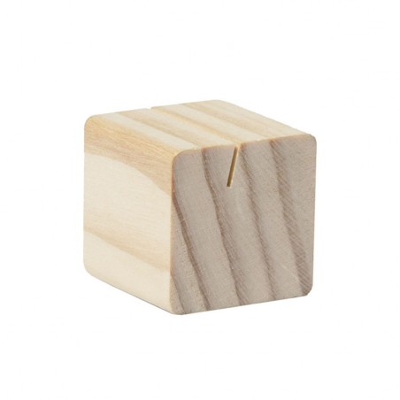 6 supports cube bois pour ardoise Tag