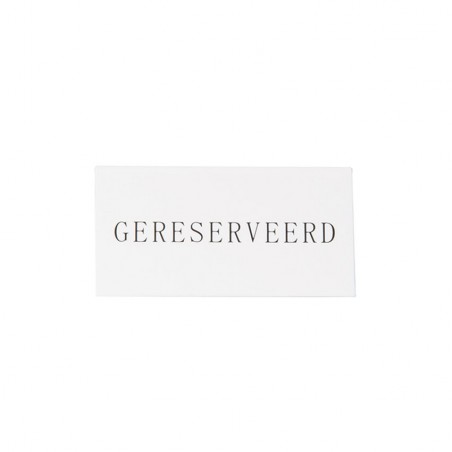 5 Chevalets "Gereserveerd"