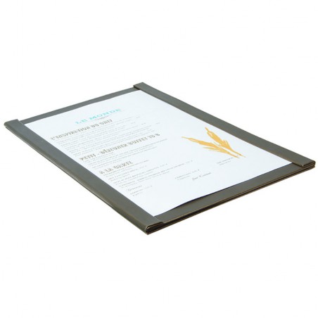 Protège menu magnetique A4 marron