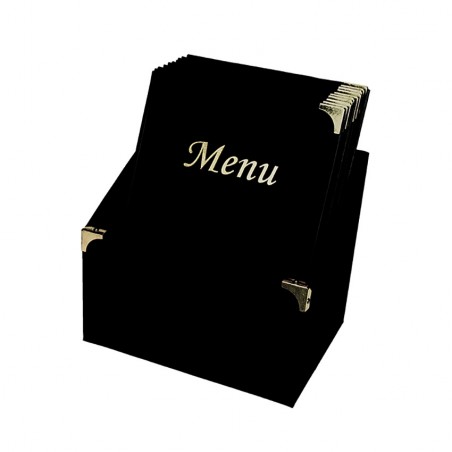 Boite de 10 protège-menus Basic noir