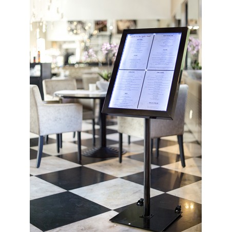 Porte-Menu Led Black Star