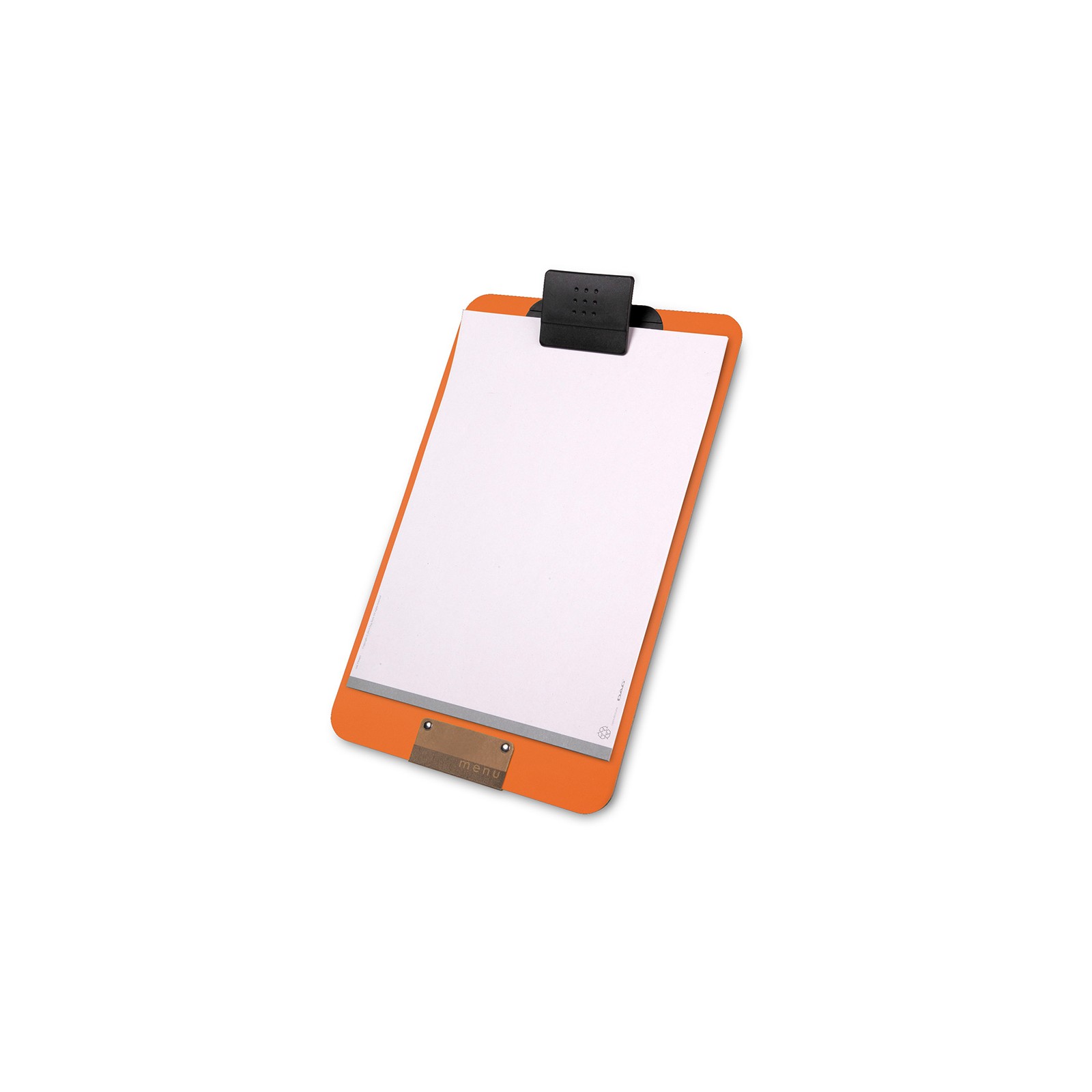 Porte menu orange A4 en PVC souple