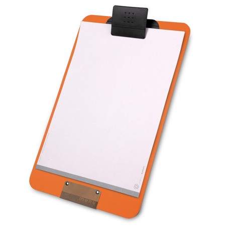 Porte menu orange A4 en PVC souple