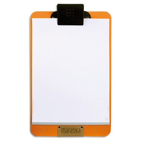 Porte menu orange A4 en PVC souple