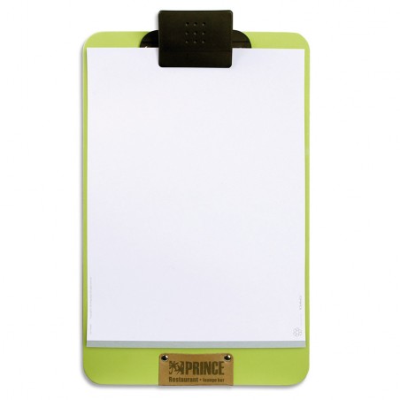 Porte menu vert A4 en PVC souple