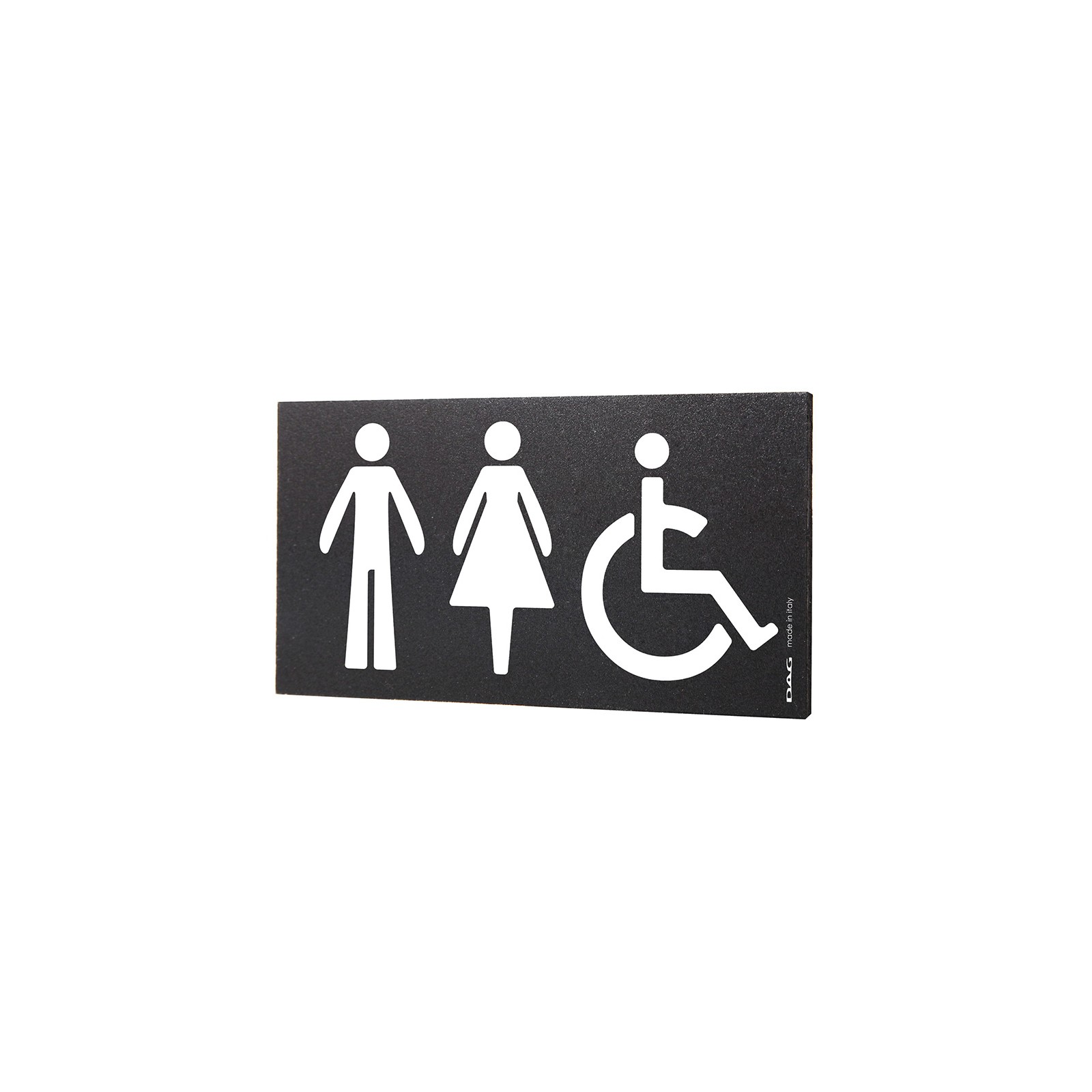 Plaque de porte trio hommes / femmes / handicapés - Signalétique toilettes