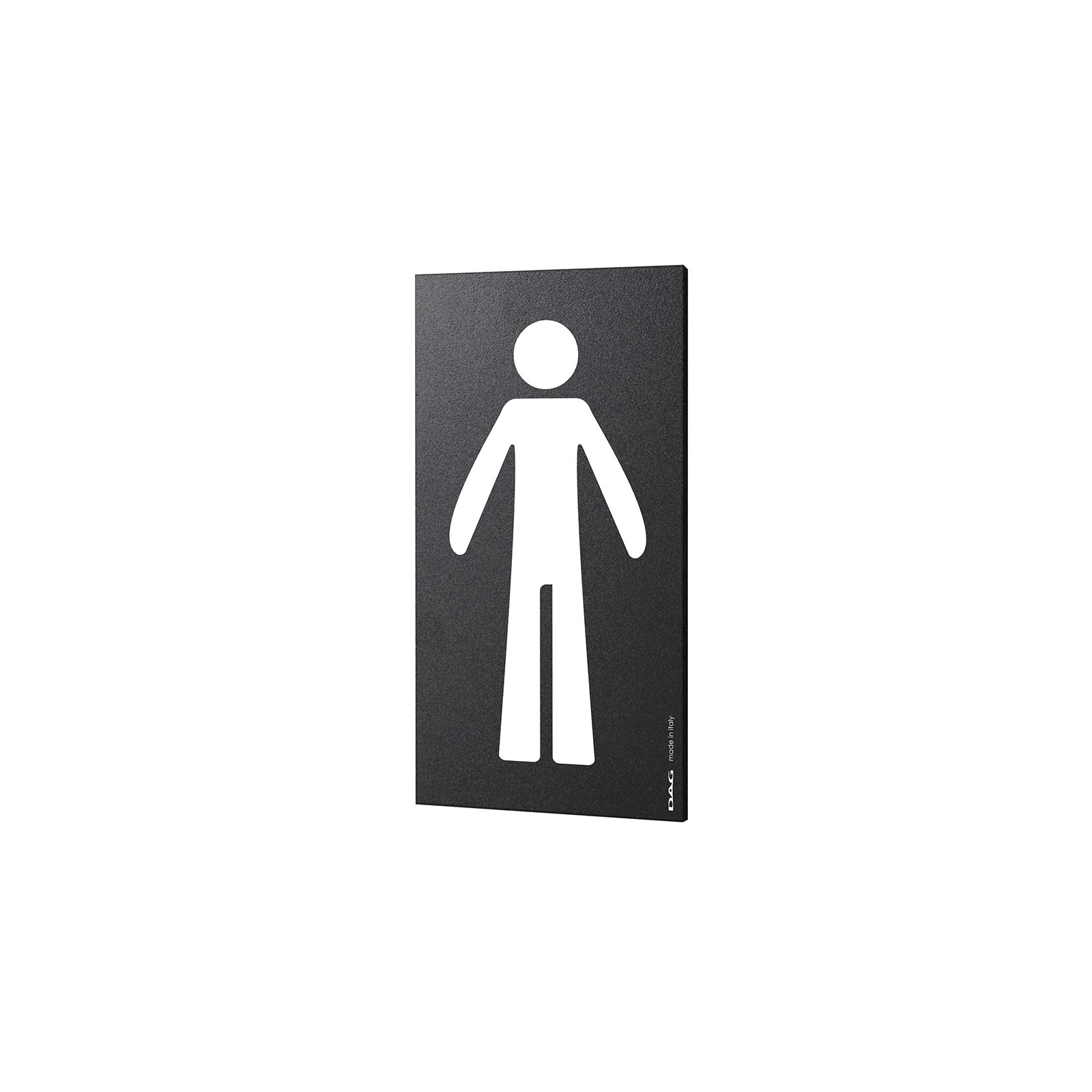 Plaque de porte pictogramme homme - Panneau signalétique toilettes rectangle