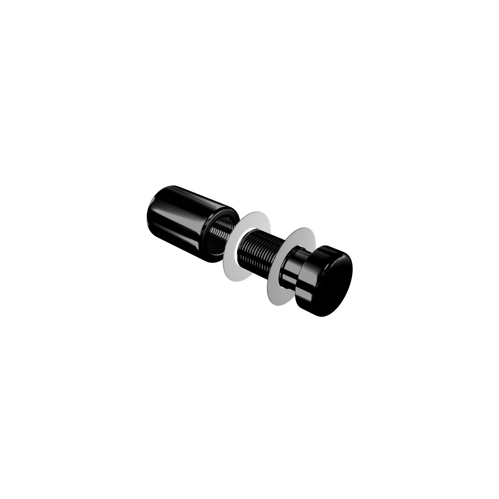 Fixation enseigne murale vissée - Entretoise murale noire vissée FIX-VN1 Ø 13 mm / L 17 mm