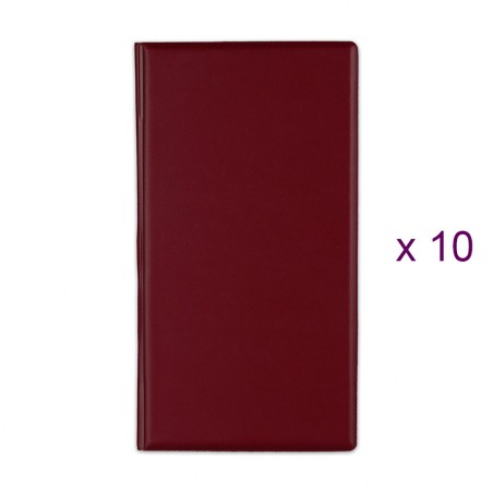 Lot de 10 Porte-additions RISTO bordeaux