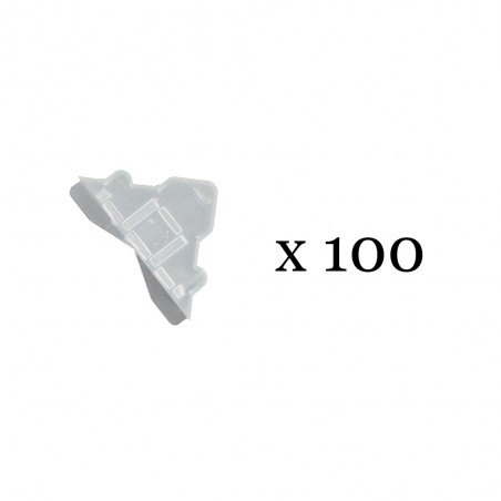 Lot de 100 angles de protection transparents 5-6 mm pour Dibond, miroir, verre, signalétique