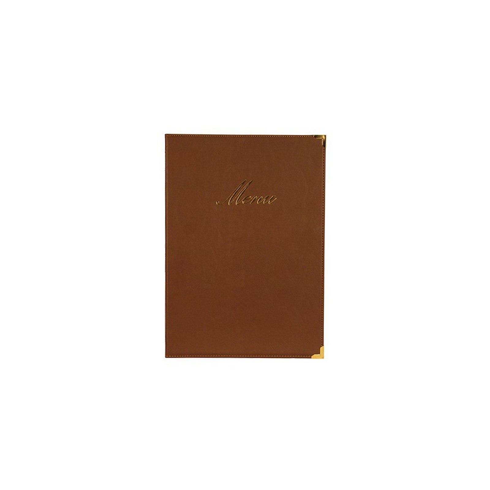 Lot 10 protège-menu Classique format A4 couleur marron - Porte menu hôtel restaurant - Securit