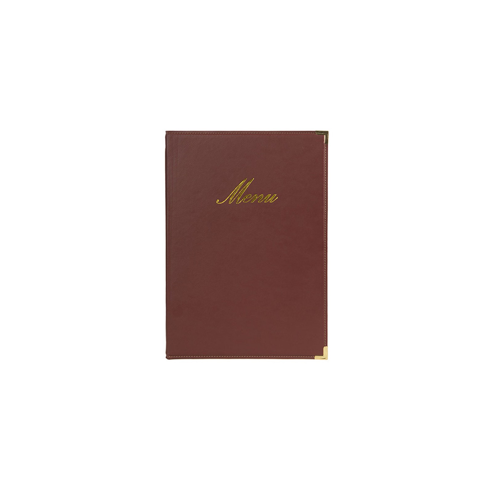 Lot 10 protège-menu Classique format A4 couleur bordeaux - Porte menu hôtel restaurant - Securit