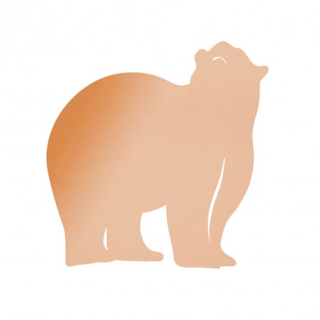 Decorative mirror Rose Gold model Bear - Animals Series - Acrylic wall mirror for interior decoration