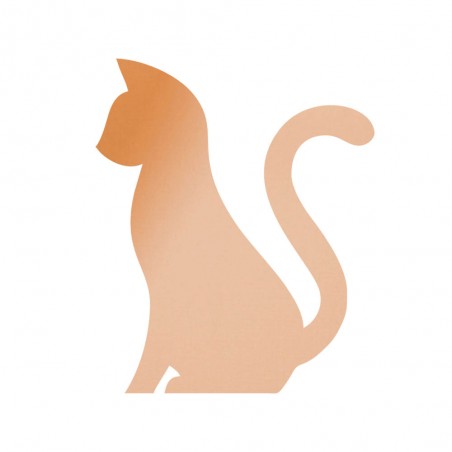 Decorative mirror Rose Gold Cat model - Animals Series - Acrylic wall mirror for interior decoration