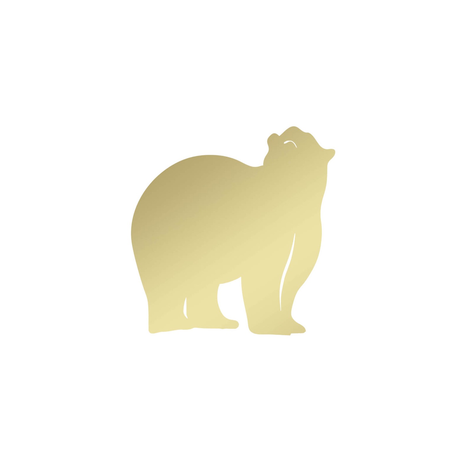 Gold decorative mirror Bear model - Animals series - Acrylic wall mirror for interior decoration