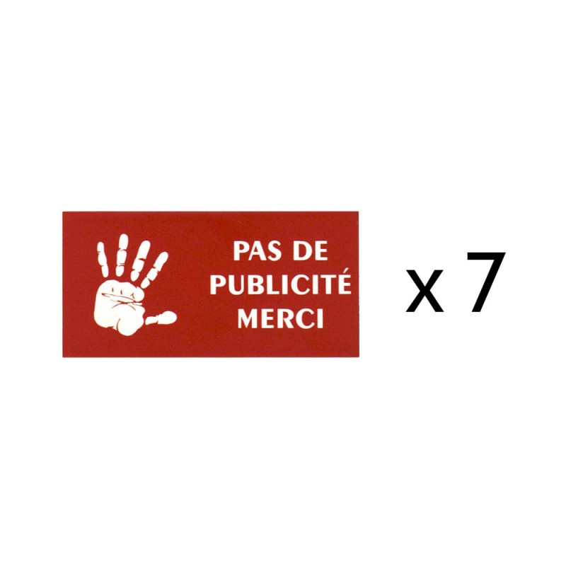 Lot De Plaques Stop Pub Logo Main Pour Recharge Pack Comptoir