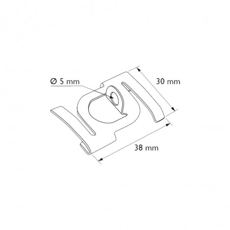 Lot de 10 crochets, attaches platine en métal pour aux plafond - Crochet de fixation de signalétique pour faux plafond