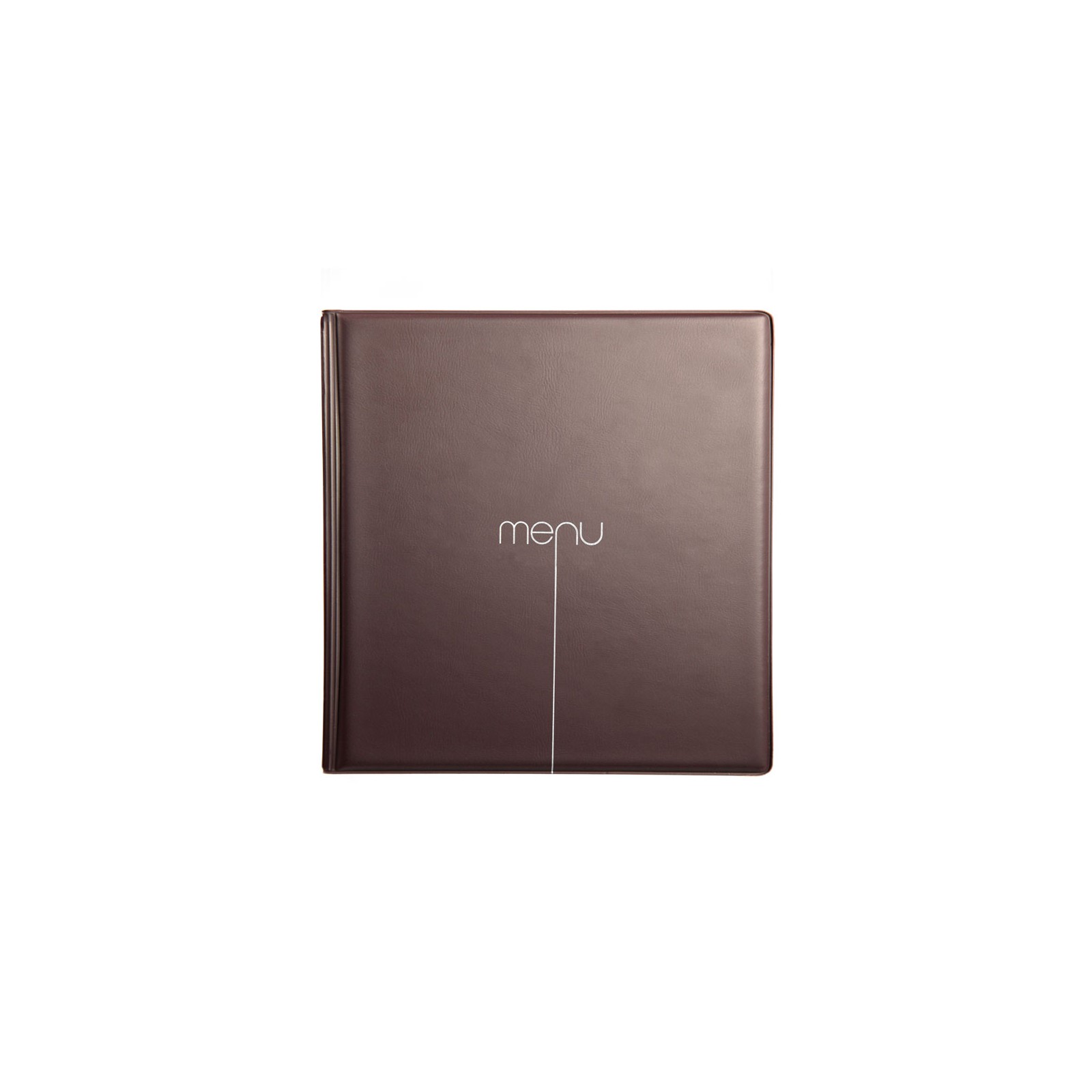 Protège menu Risto couleur marron format carré 21 cm x 21 cm pour présentation menus hôtels - restaurants