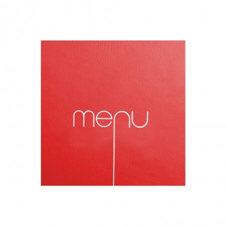 Protège menu Risto couleur rouge format carré 21 cm x 21 cm pour présentation menus hôtels - restaurants