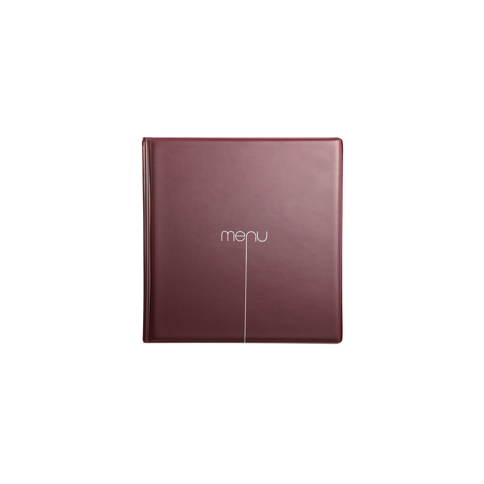 Protège menu Risto couleur bordeaux format carré 21 cm x 21 cm pour présentation menus hôtels - restaurants