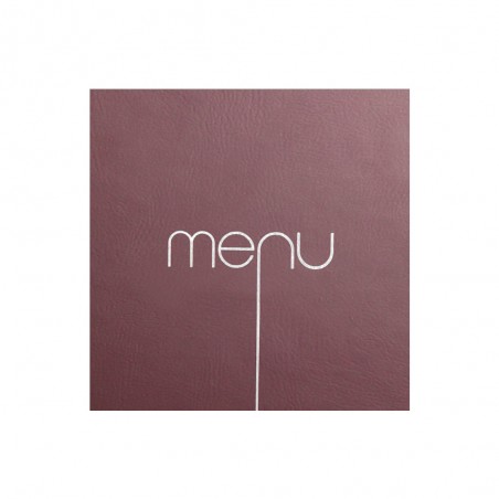 Lot de 10 Protège-menus Risto couleur bordeaux format carré 21 cm x 21 cm pour présentation menus hôtels - restaurants