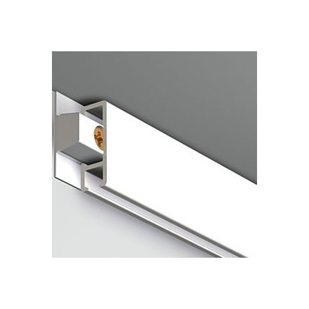 Pack Eco 2 mètres de cimaises Click Rail couleur Aluminium - Solution suspension cadres et tableaux