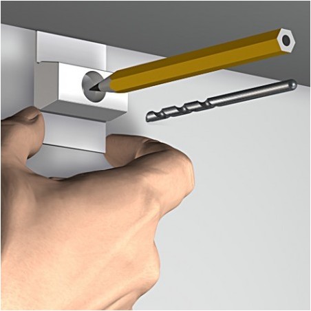 Pack Eco 10 mètres de cimaises Click Rail couleur Blanc laqué (RAL9010) - Solution suspension cadres et tableaux