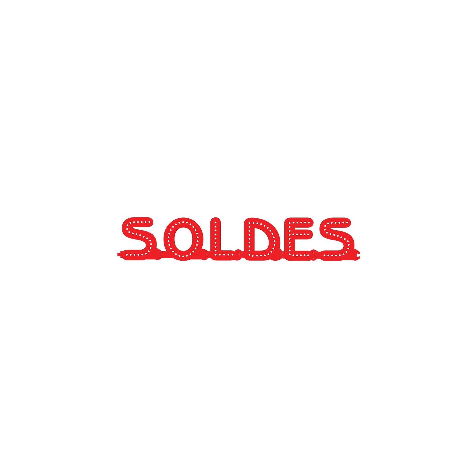 Enseigne SOLDES : lettres lumineuses Smart LED - Enseigne lumineuse pour vitrine magasin boutique