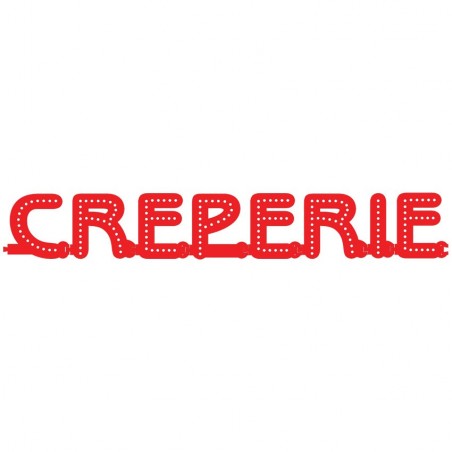 Enseigne CREPERIE : lettres lumineuses Smart LED - Enseigne lumineuse LED pour vitrine restaurant