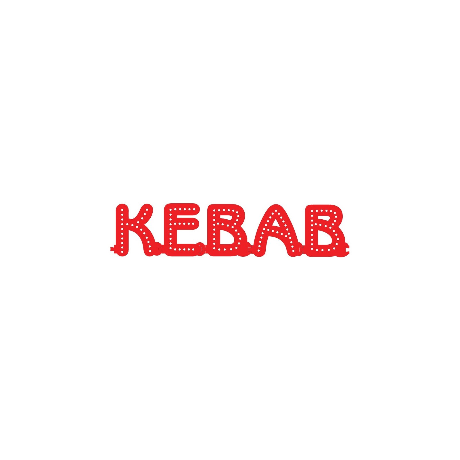 Enseigne KEBAB : lettres lumineuses Smart LED - Enseigne lumineuse LED pour vitrine restauration rapide