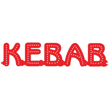 Enseigne KEBAB : lettres lumineuses Smart LED - Enseigne lumineuse LED pour vitrine restauration rapide