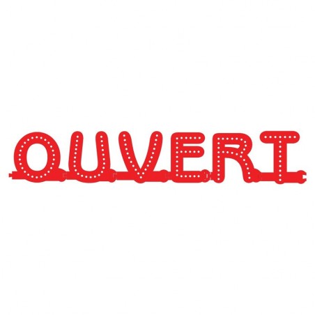 Enseigne OUVERT : lettres lumineuses Smart LED - Enseigne lumineuse LED pour vitrine hôtel, restaurant, magasin