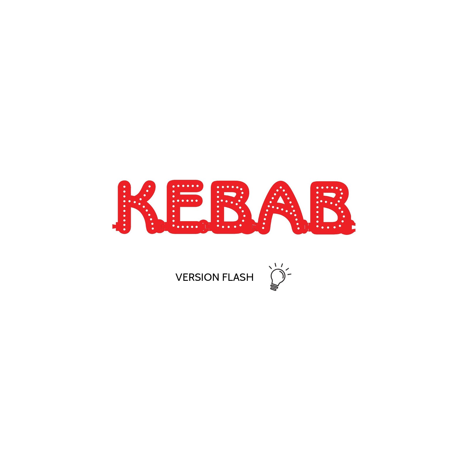 Enseigne lumineuse KEBAB avec option Flash - Lettres lumineuses LED pour vitrine restauration rapide