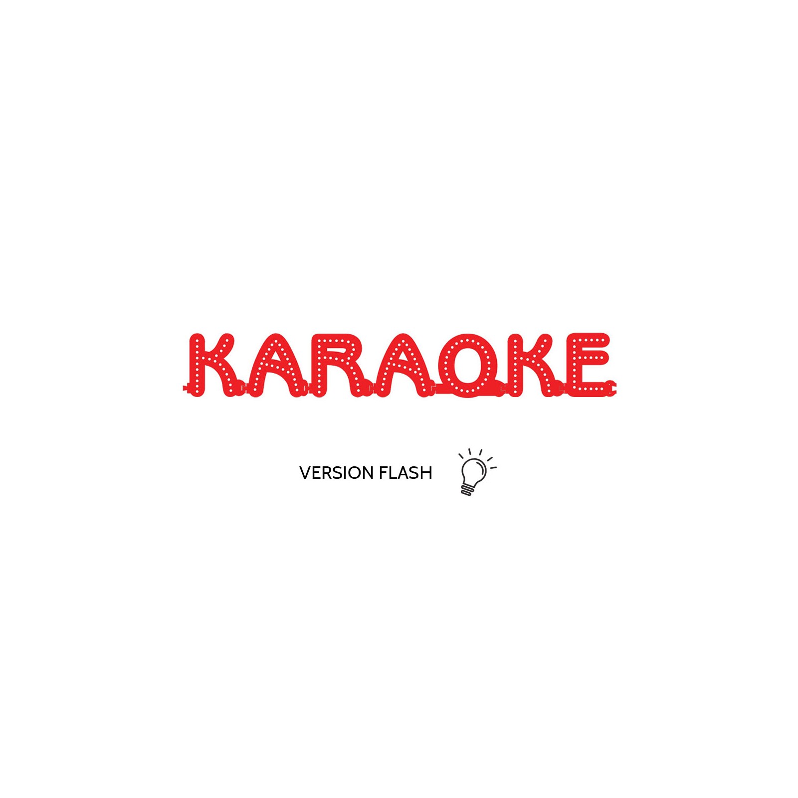 Enseigne lumineuse KARAOKE avec option Flash - Lettres lumineuses LED pour vitrine salles privées, bar karaoké