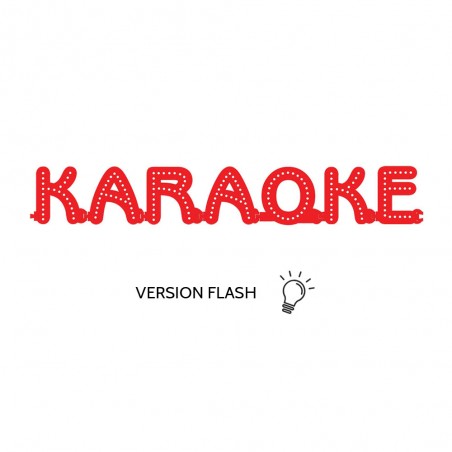 Enseigne lumineuse KARAOKE avec option Flash - Lettres lumineuses LED pour vitrine salles privées, bar karaoké