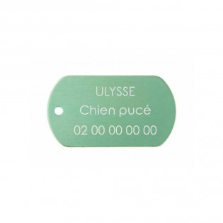 Medaille Plaque Militaire Verte Pour Chien Chat A Personnaliser Sur 1 A 3 Lignes 50 Mm X 30 Mm Decoho Picturalimited Sasu Au Capital De 40 690