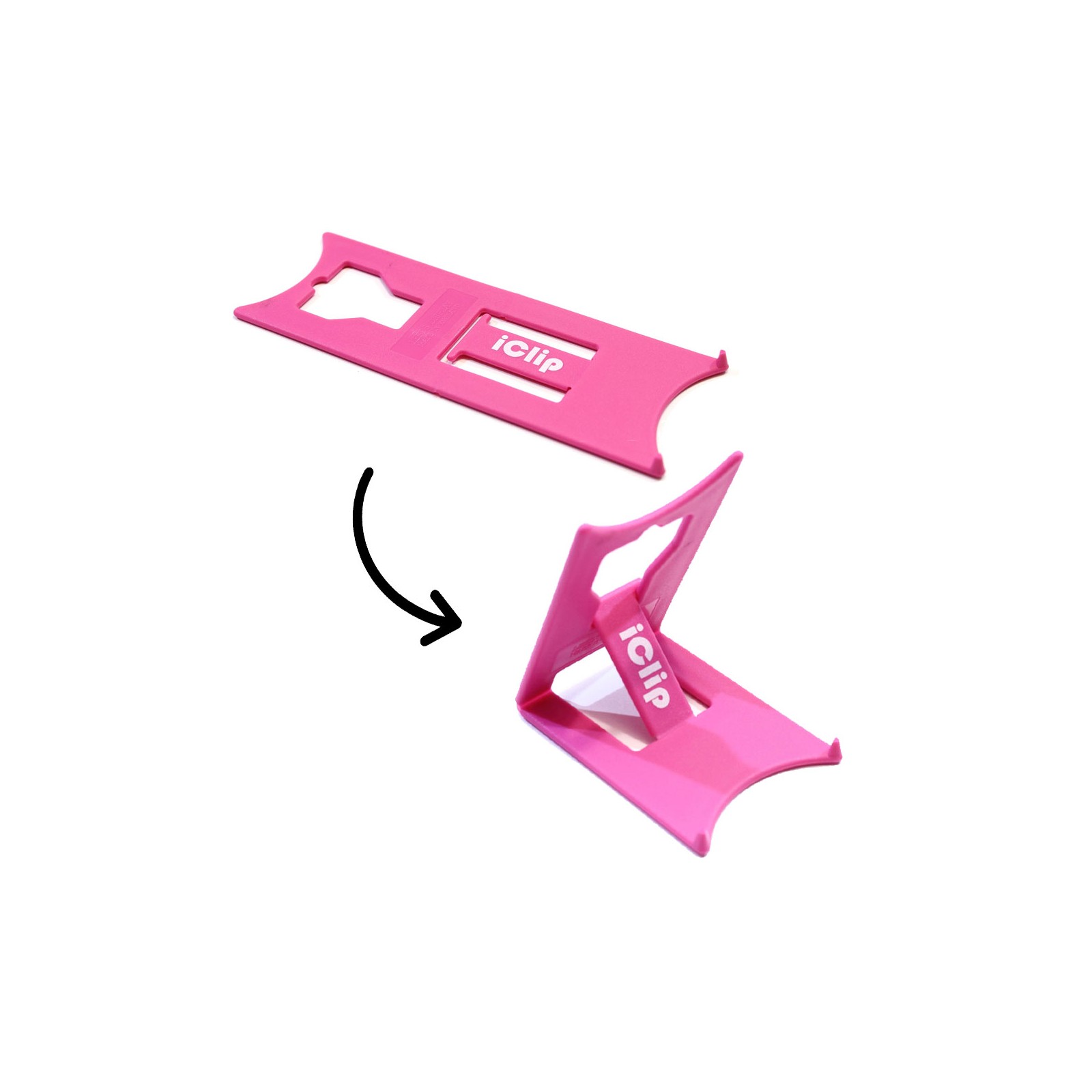 Support de bureau pliable pour tablette max 10" - Couleur rose - Support tablette modèle LARGE