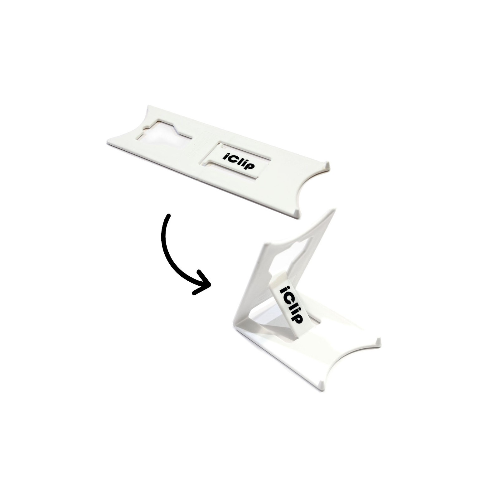 Support de bureau pliable pour tablette max 10" - Couleur blanc - Support tablette modèle LARGE