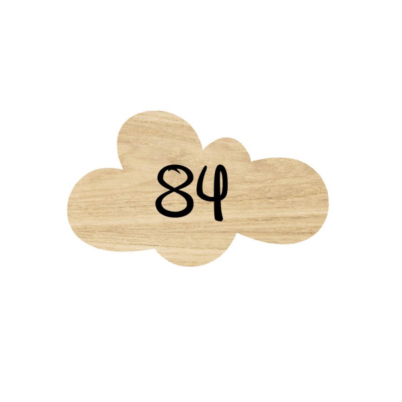 Numéro de boite aux lettres gravé et personnalisé couleur noir chiffres  blancs - Signalétique extérieure