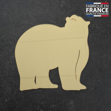 Gold decorative mirror Bear model - Animals series - Acrylic wall mirror for interior decoration