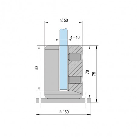 Lot de 2 supports pour écran de séparation et de protection en plexiglass (bureau, accueil, guichet, table)